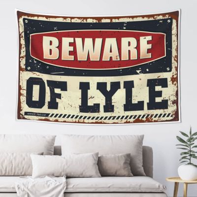 Abipuir Tapestry for Bedroom Beware of Lyle Tapestry Stuff for Boys Room Boys Room Decor Teenager (Size : 75X100CM)