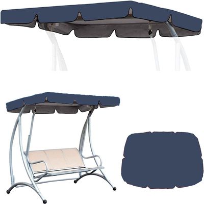 Garden Swing Replacement Canopy Cover,Replacement Canopy for Swing Seats,Patio Hammock Cover Top Waterproof Anti-UV Canopy Swing Covers 210D(Only Canopy Cover) ( Color : Sky Blue , Size : 249*185*18cm