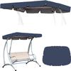 Garden Swing Replacement Canopy Cover,Replacement Canopy for Swing Seats,Patio Hammock Cover Top Waterproof Anti-UV Canopy Swing Covers 210D(Only Canopy Cover) ( Color : Sky Blue , Size : 249*185*18cm view 1