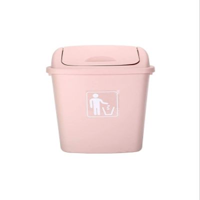 ATMRC Trash Cans Swing Cover Trash Can Kitchen,Plastic Garbage Can for Indoor Outdoor School (Light Pink, Size : 7.9Gallons) Outdoors and Home