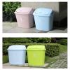 ATMRC Trash Cans Swing Cover Trash Can Kitchen,Plastic Garbage Can for Indoor Outdoor School (Light Pink, Size : 7.9Gallons) Outdoors and Home view 2