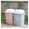 ATMRC Trash Cans Swing Cover Trash Can Kitchen,Plastic Garbage Can for Indoor Outdoor School (Light Pink, Size : 7.9Gallons) Outdoors and Home view 3