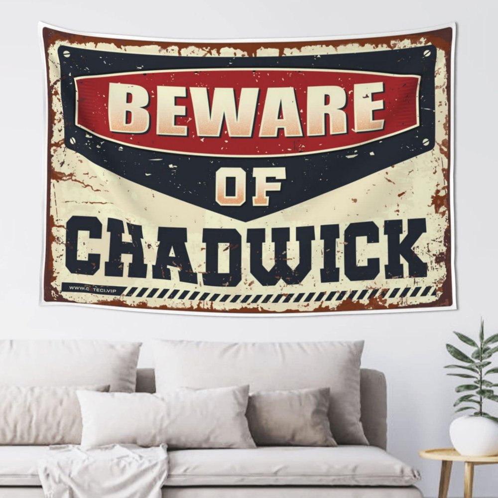 Abipuir Tapestry for Bedroom Beware of Chadwick Tapestry Stuff for Boys Room Boys Room Decor Teenager (Size : 75X100CM)