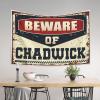 Abipuir Tapestry for Bedroom Beware of Chadwick Tapestry Stuff for Boys Room Boys Room Decor Teenager (Size : 75X100CM) view 3