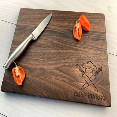Personalized Cutting Board - Cooking Themed, Chef, Personalized Chef's Cutting Board, Chef, Foodie, House warming gift, Home cooking - 079 (Cherry, Arched 16" x 10.5")