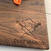 Personalized Cutting Board - Cooking Themed, Chef, Personalized Chef's Cutting Board, Chef, Foodie, House warming gift, Home cooking - 079 (Cherry, Arched 16" x 10.5") view 2