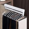 DONGYUE Heavy Duty Retractable Closet Clothes Hanger Rail, Stainless Steel Drying Rackfor Storage Scarves/Jeans/Towels/tie (Size : 600mm/23.6inch) (Size : 41cm/16.14in) view 1