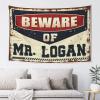 Abipuir Tapestry For Bedroom Beware Of Mr. Logan Tapestry Stuff For Boys Room Boys Room Decor Teenager (Size : 75X100CM) view 1