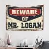 Abipuir Tapestry For Bedroom Beware Of Mr. Logan Tapestry Stuff For Boys Room Boys Room Decor Teenager (Size : 75X100CM) view 2