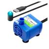 Bomba de agua de diafragma autocebante 160L/H 1.5W mini Submersible Pump USB DC 5V Pet Water Dispenser Water Pump DR-DC160 Water Pumps Ultra-quiet brushless motor (Color : With lights, Size : 5V USB view 1