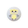 Farm Fresh Knobs Design Ceramic Cabinet Kitchen Bathroom Furniture Handles or Pulls w/Glossy Finish - Owls by aa Lilac Pink Seafoam Yellow Gray Grey - 1.5 x 1.5 Inches (Owl 6 Yellow) view 1