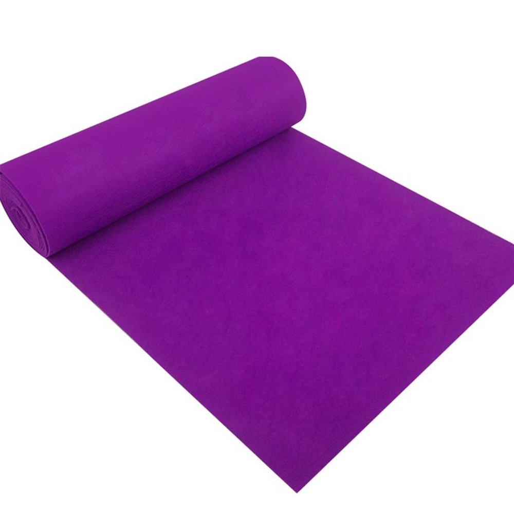 Purple Aisle Runner for Weddings, 10m Event Walkway Carpet 2mm Thickness Non-Slip Runway Rugs for Wedding Church Party Ceremony Outdoor Decoration (Size : 1x15m)
