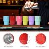 AGH 3 oz Mini Tumbler Shot Glass with Straw and Lid White Stainless Steel Sublimation Tumblers Double Wall Vacuum Insulated Cups, 6 Pack view 3