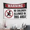 Abipuir Small Wall Tapestry Warning No Children Allowed in This Area Tapestry Preppy Decor Tapastry'S Wall Hanging (Size : 75X100CM) view 2