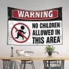 Abipuir Small Wall Tapestry Warning No Children Allowed in This Area Tapestry Preppy Decor Tapastry'S Wall Hanging (Size : 75X100CM) view 3