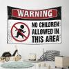 Abipuir Small Wall Tapestry Warning No Children Allowed in This Area Tapestry Preppy Decor Tapastry'S Wall Hanging (Size : 75X100CM) view 4