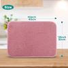 GeeRic Microfiber Dish Drying Mat, Super Absorbent Kitchen Dish Drying Pad for Valentine's Day, Reversible Gift Mats for Countertop, 12 * 16 inch Pink view 2