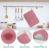GeeRic Microfiber Dish Drying Mat, Super Absorbent Kitchen Dish Drying Pad for Valentine's Day, Reversible Gift Mats for Countertop, 12 * 16 inch Pink view 3
