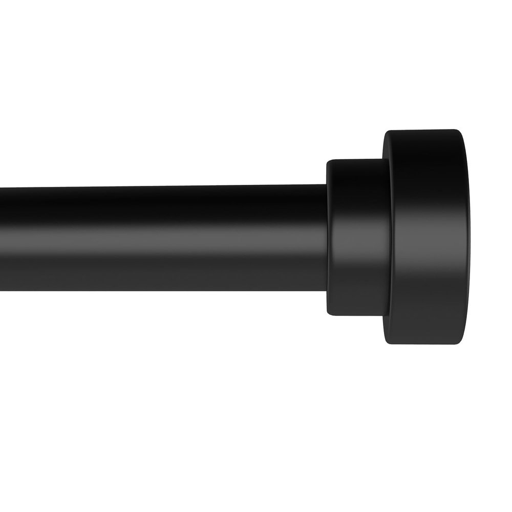 Black Curtain Rods for Windows 28 to 48 Inch(2.3-4ft), 5/8 Inch Diameter Heavy Duty Metal Small Curtain Rods with Brackets, Modern Decorative Drapery Rods, Window Curtains Rod