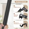 Black Curtain Rods for Windows 28 to 48 Inch(2.3-4ft), 5/8 Inch Diameter Heavy Duty Metal Small Curtain Rods with Brackets, Modern Decorative Drapery Rods, Window Curtains Rod view 3