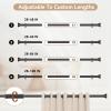 Black Curtain Rods for Windows 28 to 48 Inch(2.3-4ft), 5/8 Inch Diameter Heavy Duty Metal Small Curtain Rods with Brackets, Modern Decorative Drapery Rods, Window Curtains Rod view 4