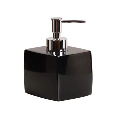 NTIYOU Countertop Soap Dispensers Square Soap Dispenser Kitchen Bathroom Shampoo Dish soap Dispenser Bottle Shower Gel Pressed Resin Lotion Bottle Set Home & Kitchen (Color : Black)