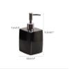 NTIYOU Countertop Soap Dispensers Square Soap Dispenser Kitchen Bathroom Shampoo Dish soap Dispenser Bottle Shower Gel Pressed Resin Lotion Bottle Set Home & Kitchen (Color : Black) view 2
