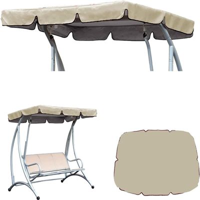 Garden Swing Replacement Canopy Cover,Replacement Canopy for Swing Seats,Patio Hammock Cover Top Waterproof Anti-UV Canopy Swing Covers 210D(Only Canopy Cover) ( Color : Silver , Size : 195*125*15cm )