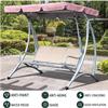 Garden Swing Replacement Canopy Cover,Replacement Canopy for Swing Seats,Patio Hammock Cover Top Waterproof Anti-UV Canopy Swing Covers 210D(Only Canopy Cover) ( Color : Silver , Size : 195*125*15cm ) view 2
