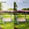 Garden Swing Replacement Canopy Cover,Replacement Canopy for Swing Seats,Patio Hammock Cover Top Waterproof Anti-UV Canopy Swing Covers 210D(Only Canopy Cover) ( Color : Silver , Size : 195*125*15cm ) view 3