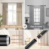 Curtain Rods for Windows 66 to 120 Inch, 5/8 Inch Black Small Curtain Rods for Outdoor Patio, Farmhouse, Bedroom, Kitchen, Living Room, Metal Heavy Duty Drapery Rods (2.4-10FT) view 4