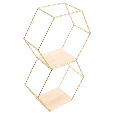 Homoyoyo Modern Hexagon Wall Shelf Nordic Style Floating Storage Versatile Decor for Living Room Bedroom Kitchen for Organizing Items Design