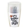 Slant Collections Football Cocktail Glasses 8-Count Reusable BPA-Free Plastic Party Cups, 16-Ounce, It's Game Time Baby view 2