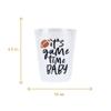 Slant Collections Football Cocktail Glasses 8-Count Reusable BPA-Free Plastic Party Cups, 16-Ounce, It's Game Time Baby view 3
