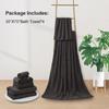 Ferdilan 4 Piece Oversized Bath Towels Set 35x70 Inches, Black Brown Extra Large Soft Bath Sheet Chair Towels 600 GSM Highly Absorbent Quick Dry Towels Set for Bathroom Hotel Spa view 4