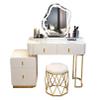 JATIBOSH Vanity Dressing Table Home Dressers Bedroom Furniture Moveable Bedside Table with Illuminated Mirror Dressing Table Cabinet,Sideboard with Drawers and Stool view 1