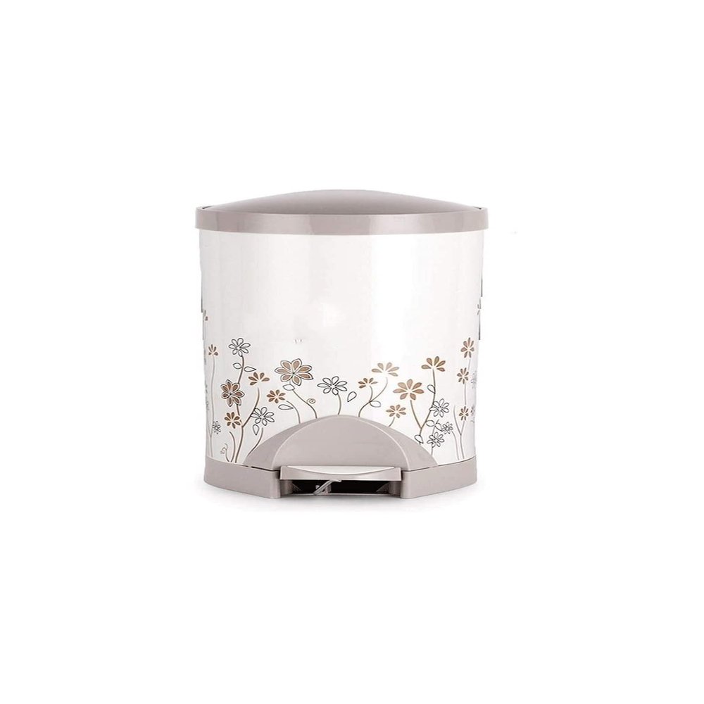 ATMRC Trash Cans Garbage Cans, Plastic Round Trash Can,Pedal Type with Lid Indoor Dustbins,2.3/1.5 Gallon Capacity, Outdoors and Home(Small)