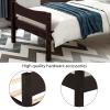Bed Frames Twin, Wooden Bed Frame Espresso Solid Wood Bed Frame with Headboard and Wooden Slat Support view 4