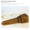 OSALADI Egyptian Tower Figurine Desktop Decor Ancient Egyptian Ornament Unique for Home Office Delicate Craftsmanship and Design view 4