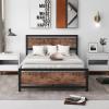 Metal Bed Frame Full, Full Bed Frame Black Bed Frame Full with Headboard and Footboard No Box Spring Needed view 3