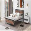 Metal Bed Frame Full, Full Bed Frame Black Bed Frame Full with Headboard and Footboard No Box Spring Needed view 4