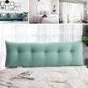 Bed / Sofa Triangular Reading Pillow, Large Headboard Pillow, Daybed Cushion Large Bolster Cushion, Headboard Backrest Positioning Support Pillow With Removable Cover ( Color : Yellow , Size : 100cm/3 view 3