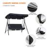 UTOYA Outdoor Swing Replacement Canopy and Cushion Cover Set, Waterproof Heavy Duty Polyester Sun Shade, Anti-UV Patio Garden Cover (Color : Blue, Size : 75x52x6in) view 3