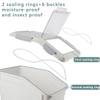 20Lbs 2 Pack Food Storage Container with Scoop, Airtight Rice Storage Bins Flour Containers Pet Food Dispenser with Handle & Wheels, Plastic Kitchen Pantry Organization for Cereal Baking Supplies view 3