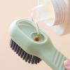 Zhjlut Multifunctional Automatic Soap Liquid Adding Shoe Brush Long-Handled Soft-bristled Home Laundry Clothing Soap Dispenser Brush (Color : Green) view 3