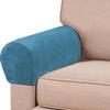 ADPON Stretch Velvet Sofa Armrest Covers Arm Covers for Chairs and Sofas Anti-Slip Couch Armrest Covers with Sticker Furniture Armrest Protector for Sofa Couch Chair Recliner (Peacock Blue,Set of 4) view 1
