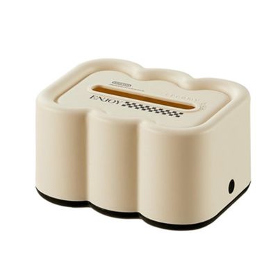 VALCLA Tissue Box Cover Tissue Box Home Living Room Desktop Cream Style Napkin Storage Box Punch-Free Wall-Mounted face Towel Box for Bathroom or Kitchen (Color : White+Black, Size : One Size)