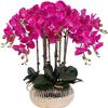 Artificial Phalaenopsis With Vase Artificial Orchid Bonsai Artificial Fake Plant Dining Room Table Centerpiece Wedding Decorations Living Room Arrangement Decor Artificial Plant Flower Arrangement ( C view 1