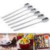 Tea Spoons Set, Long Handle Coffee Spoons Set of 6, Stainless Steel Mini Ice Cream Spoon, Mirror Polished Silveware Set, Sliver Spoons for Coffee Dessert Cake Ice Cream Soup view 3