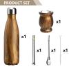 Artcome 5pc Stainless Steel Yerba Mate Cup Set - 1 8.5oz Stainless Steel Double-Wall Mate Cup, 1 17oz Thermos, 2 Bombillas (Yerba Mate Straw), 1 Brush, Easy to Clean, Solid and Durable view 2